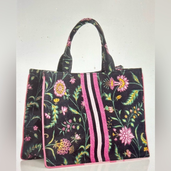 Karla Floral Embroidered Tote Bag - Multi-colored